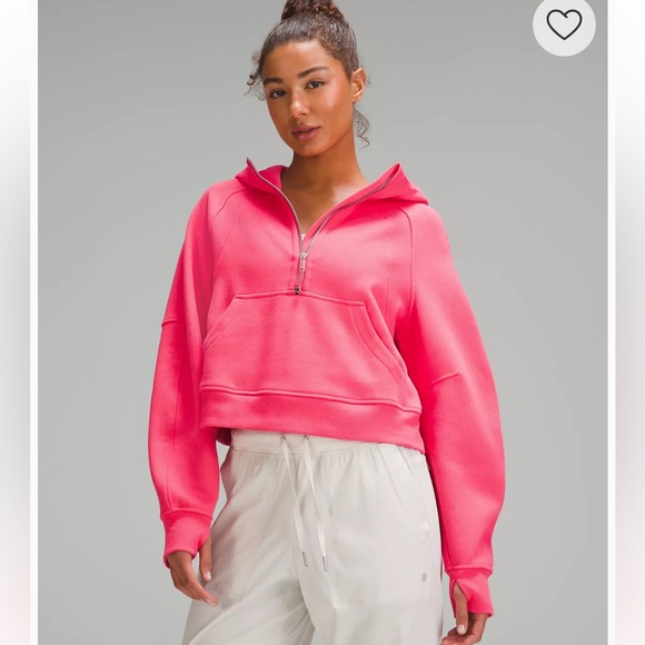 NWT Lululemon Oversized Half Zip Scuba Hoodie Jacket Glaze Pink Size XL/XXL - Picture 10 of 10